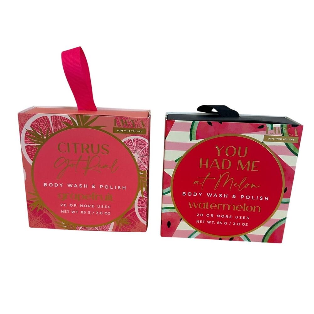 L.W.Y.A Citrus Got Real & You Had me at Melon Body Wash & Polish Buffer SET